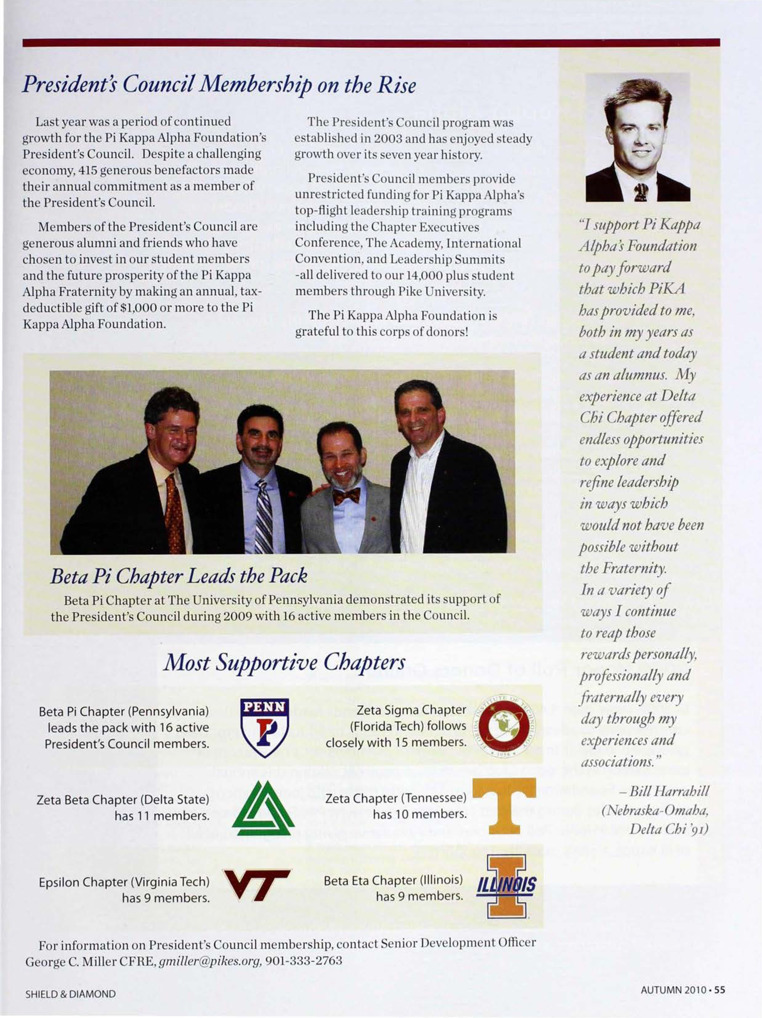 Most Supportive Chapters